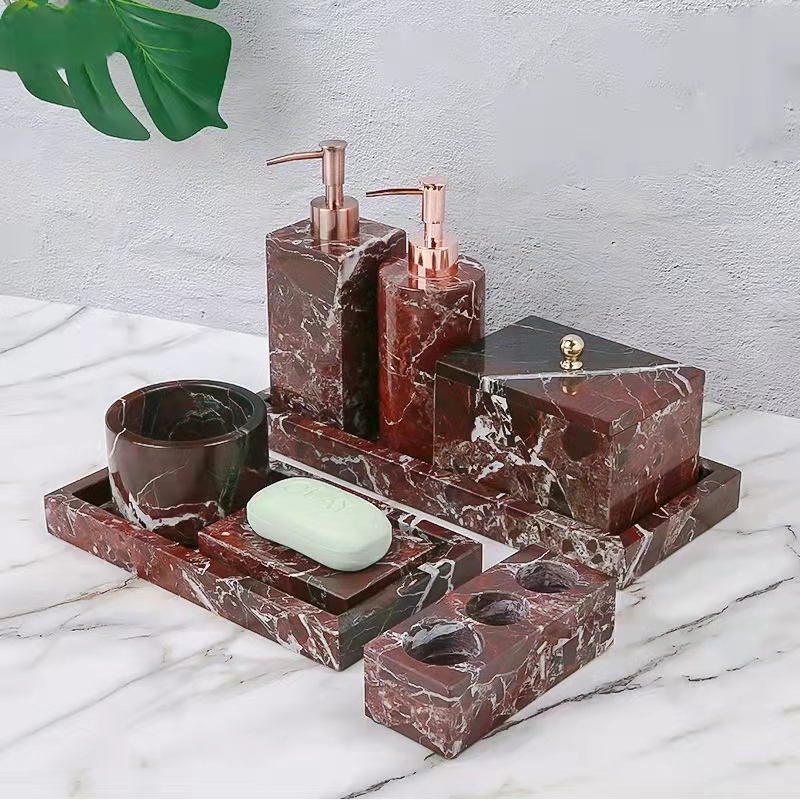 Stylish design modern marble bathroom set