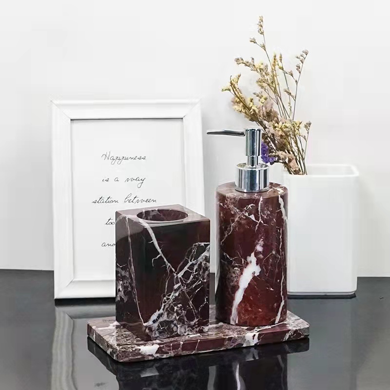 Stylish design modern marble bathroom set