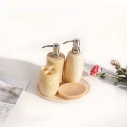 Hand made Natural  Marble Bath Set