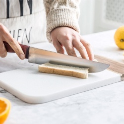Rectangle Luxury Marble cheese board splicing with copper strips