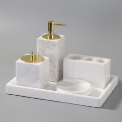 Hand made Natural  Marble Bath Set